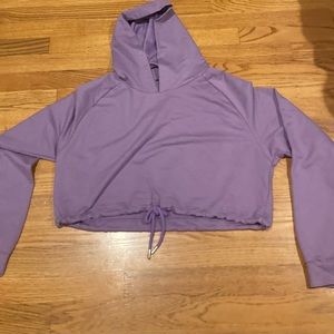 Nasty Gal Lavender Crop Sweater w/drawstring - Size M